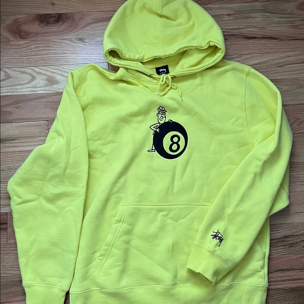 STUSSY 8 BALL Yellow Hoodie (L)